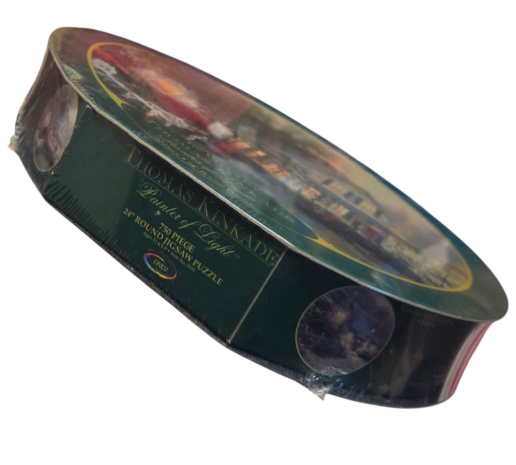 Ceaco Thomas Kinkade The Village Inn Painter Of Light 750 pc 24" Round Puzzle image 3