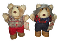 1986 Wendys Furskin Teddy Bears Farrell & Boone Collectible 7" Plush