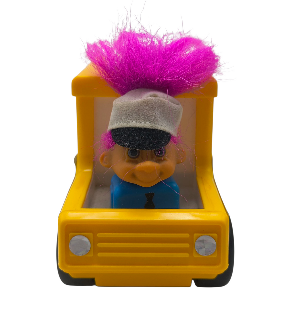 Vintage Russ Berrie Trolls On The Go Friction Powered Troll Bus image 3