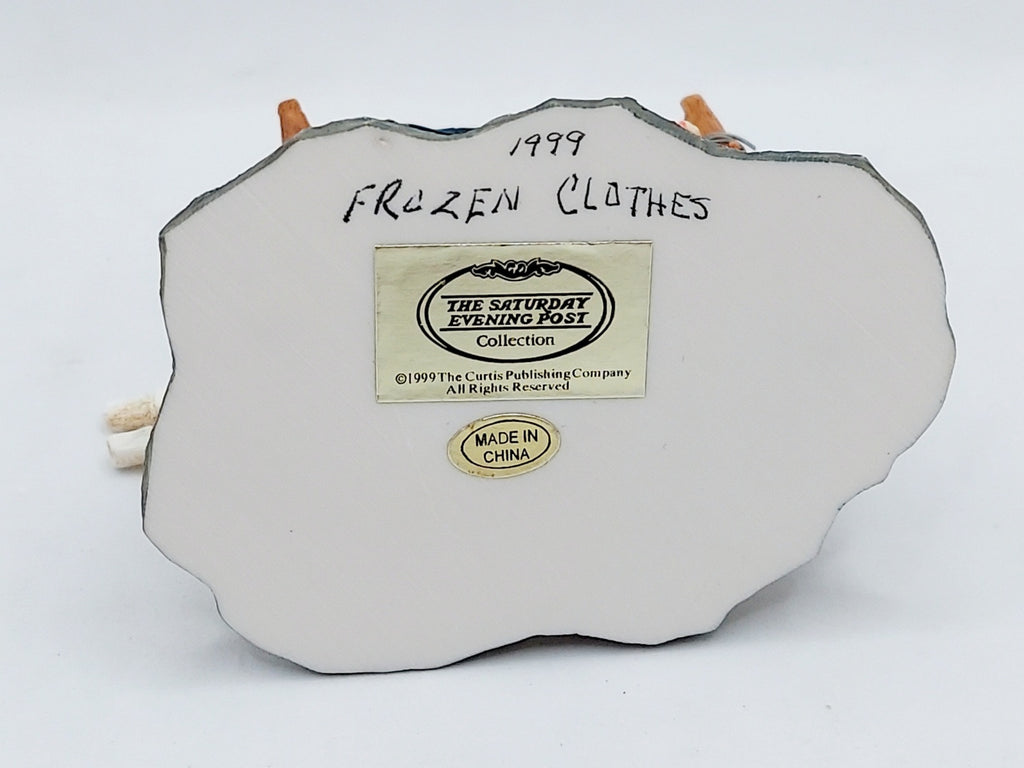 1999 The Saturday Evening Post Frozen Laundry / Frozen Clothes Figurines image 4