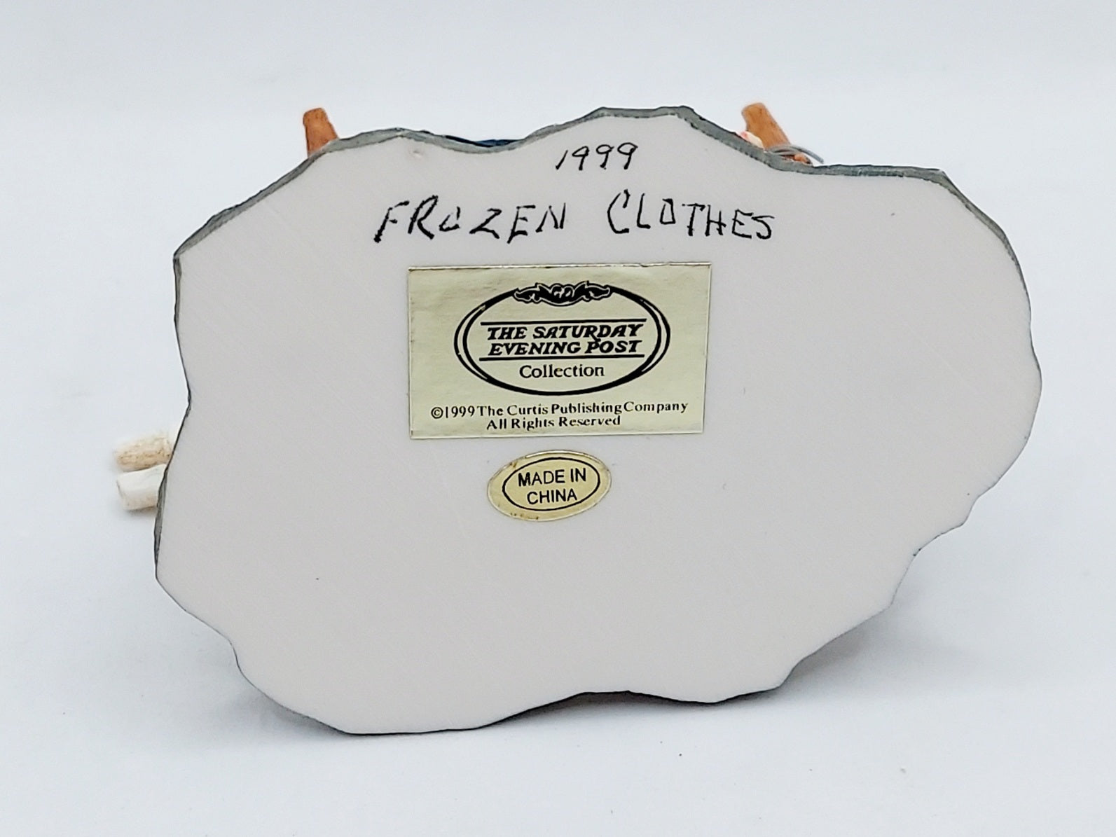 1999 The Saturday Evening Post Frozen Laundry / Frozen Clothes Figurines image 4