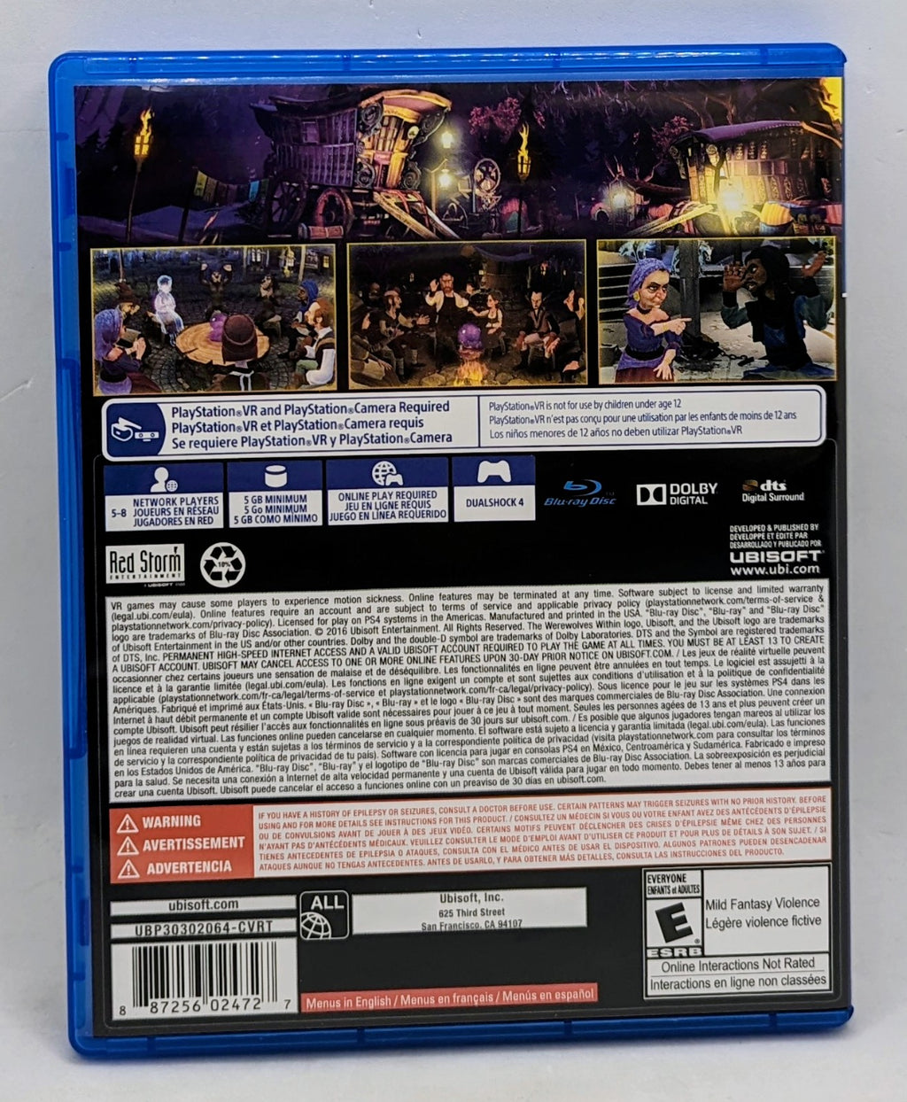 2016 Ubisoft Werewolves Within - PlayStation VR PSVR PS4 - Pre-Owned image 3