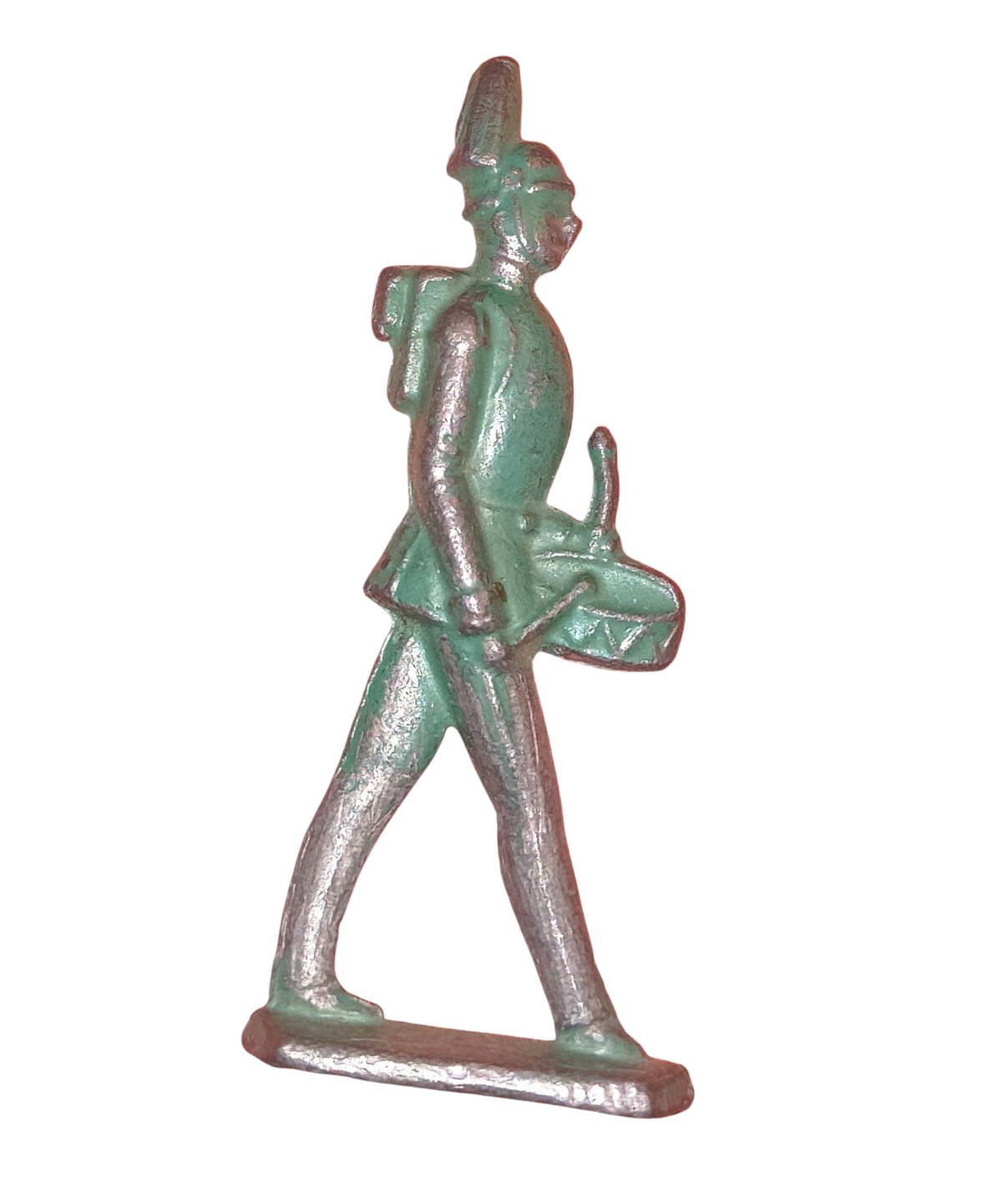 Vintage Lead Toy Soldier Marching Drummer Band Figurine image 2