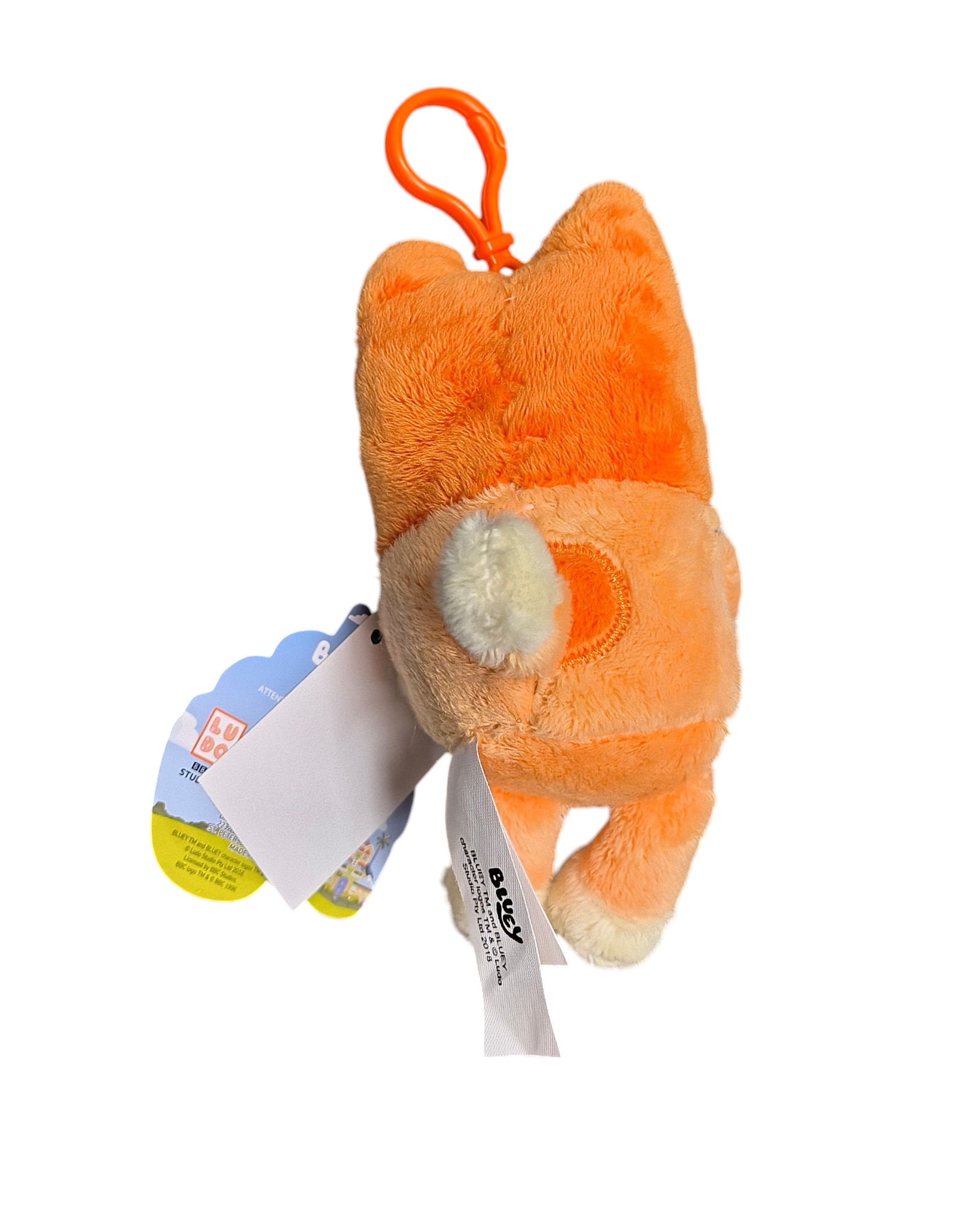 Bluey Easter Bingo Holding Easter Egg Backpack Bag Clip Plush 6" image 2