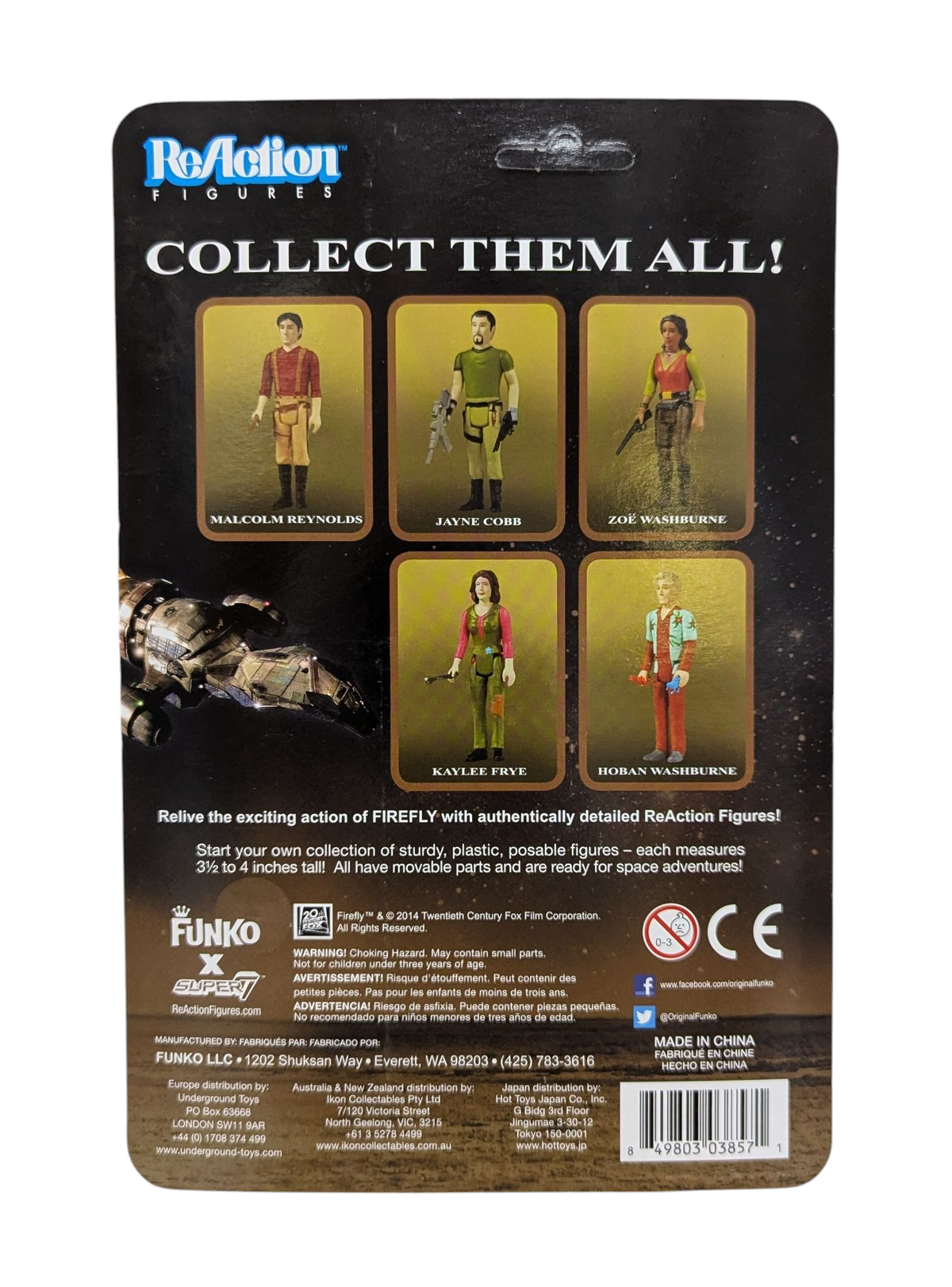 2014 Funko Super7 Firefly Malcolm Reynolds Action Figure 3.75" image 2
