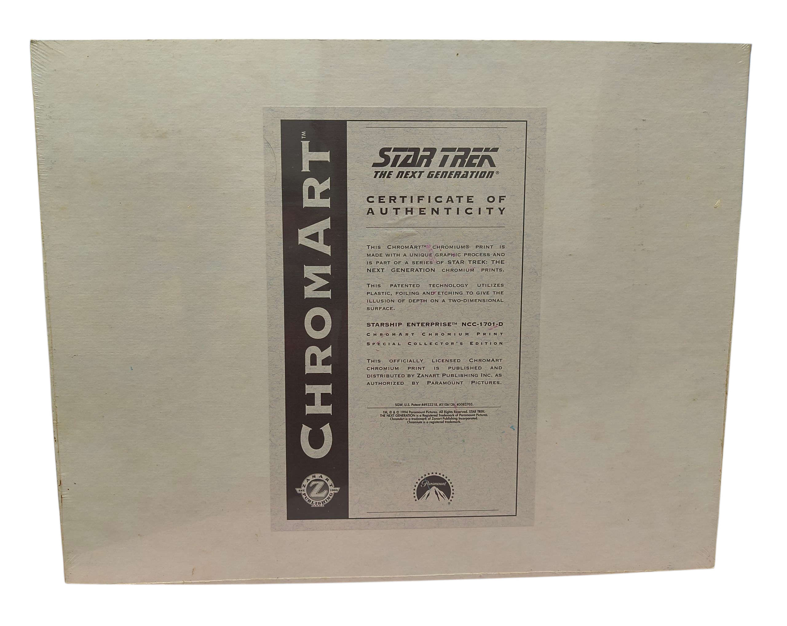 1994 Chromart Star Trek Next Gen Enterprise NCC-1701-D Chromium Print image 2