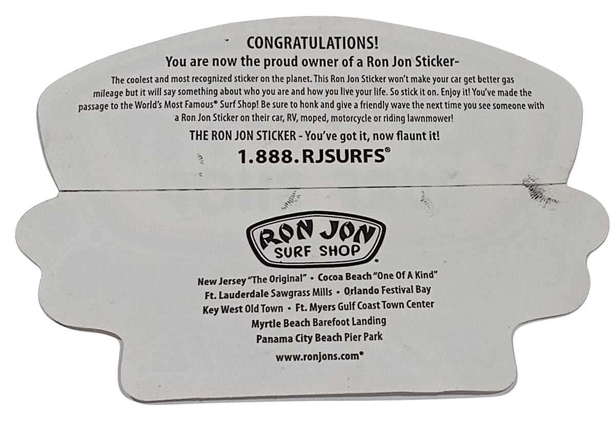 Ron Jon Surf Shop One Of A Kind Cocoa Beach Florida Sticker - DT image 2