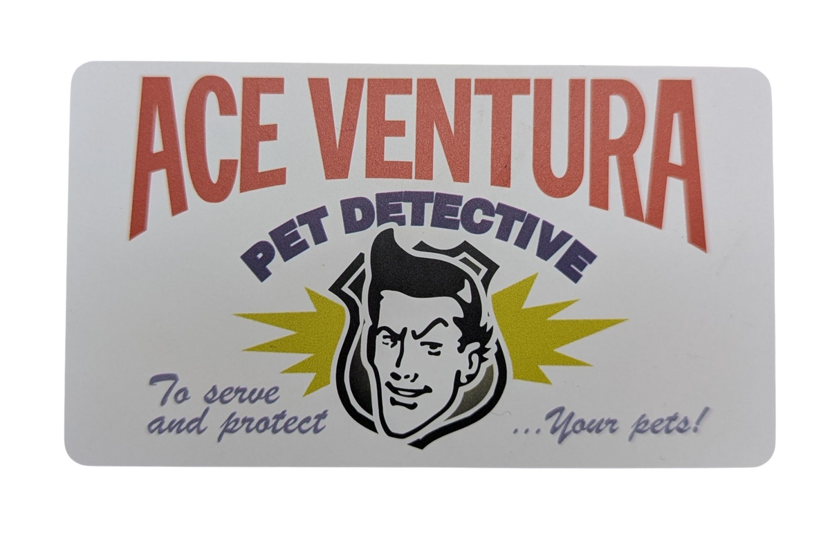 BAM BOX Exclusive Ace Ventura Pet Detective Thin Plastic Business Card Replica