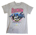 DC Comics Batman The Dark Knight Kanji Japanese Hero Grey T-Shirt Size Medium