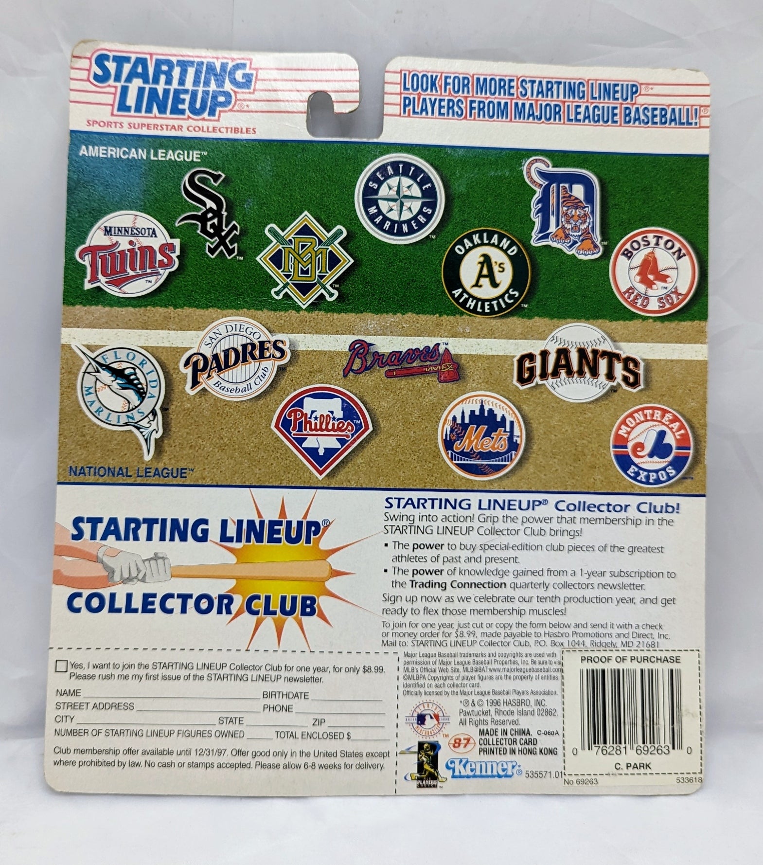 1997 Kenner Starting Lineup Chan Ho Park Los Angeles Dodgers MLB Figure image 2