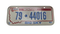 1978 Post Cereal Montana Big Sky State Metal Mini Bike License Plate