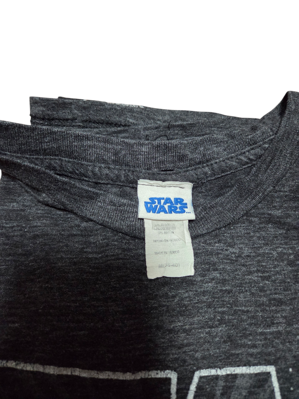 Vintage Star Wars Gray X-Wing Tie Fighter Graphic Tee Size M(38-40) image 3