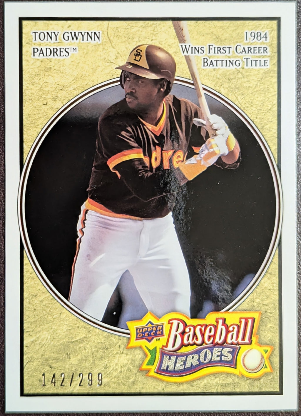 2008 Upper Deck Baseball Heroes Beige /299 Tony Gwynn #147 HOF