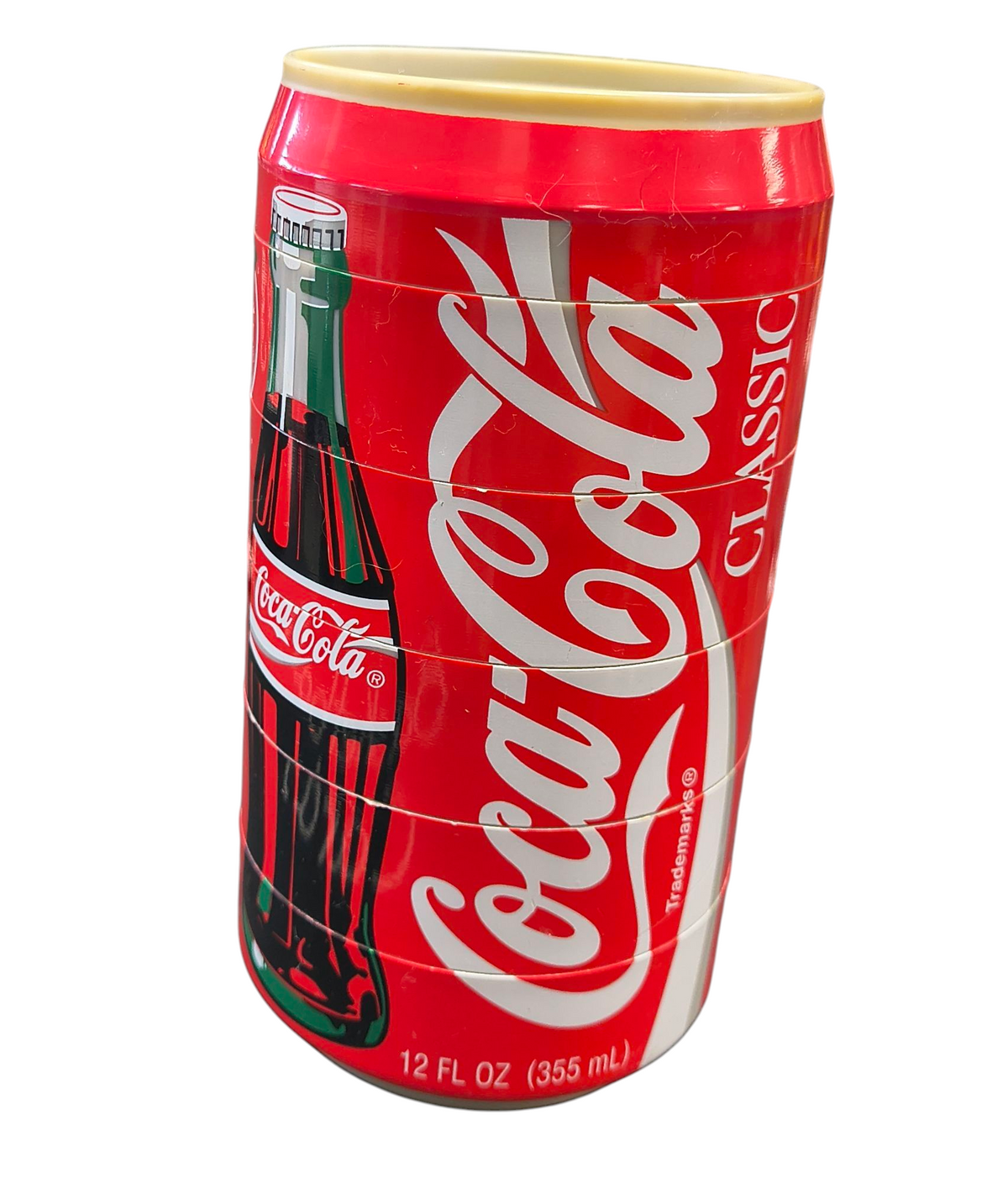 1995 Coca Cola Classic Puzzle Can 12 oz - 6 Coasters