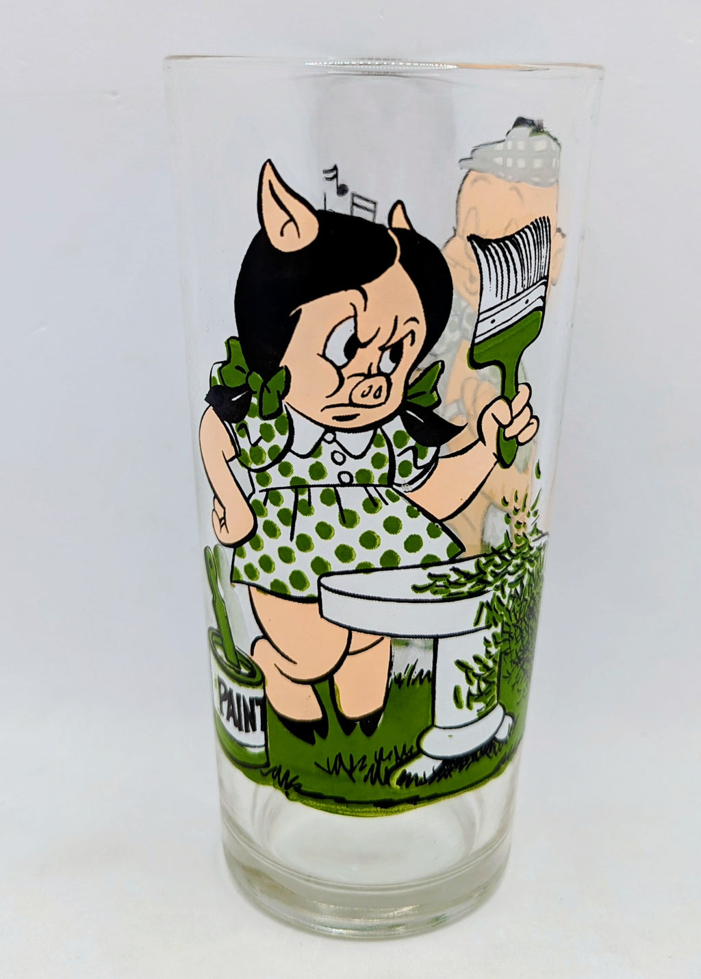 1976 Pepsi Collector Series Looney Tunes Porky & Petunia Pig Glass image 2