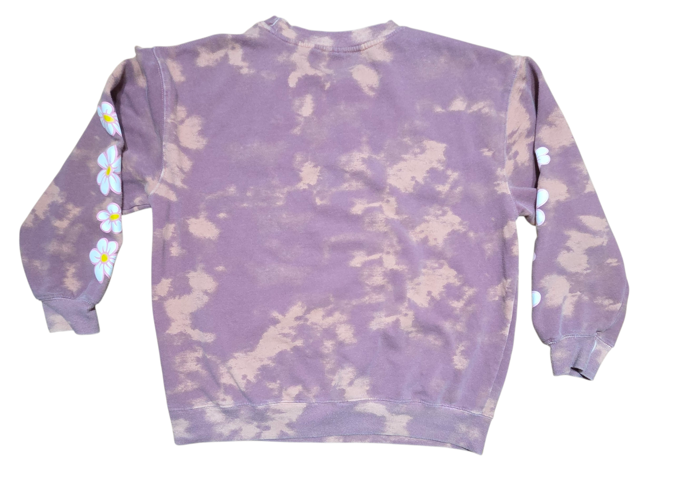 Simpsons Lisa Simpson Nature Lover Tie Dye Floral Pink Purple Sweatshirt Large image 2
