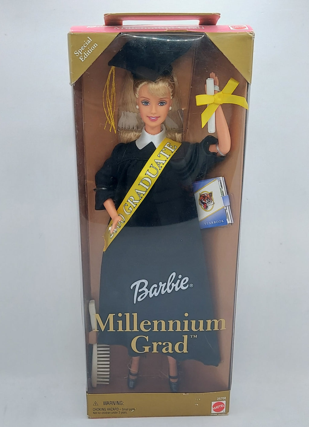 2000 Mattel Barbie Special Edition Millennium Grad Doll 25708 - Black Gown