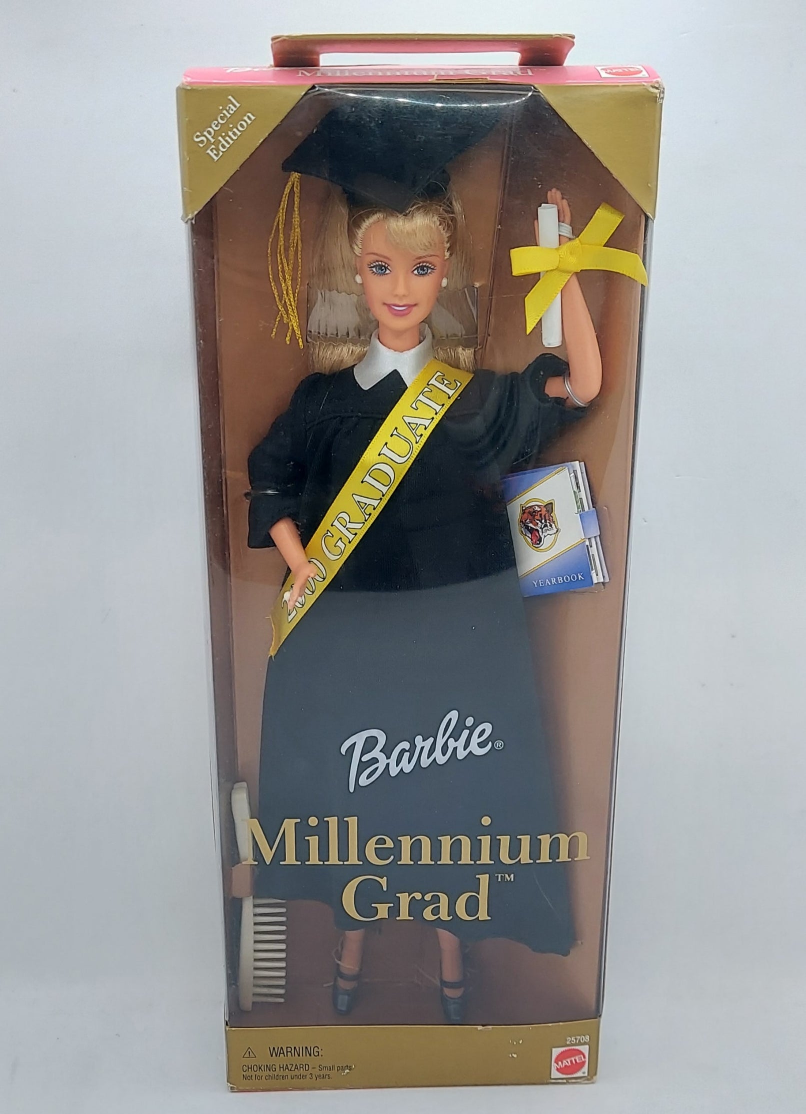 2000 Mattel Barbie Special Edition Millennium Grad Doll 25708 - Black Gown