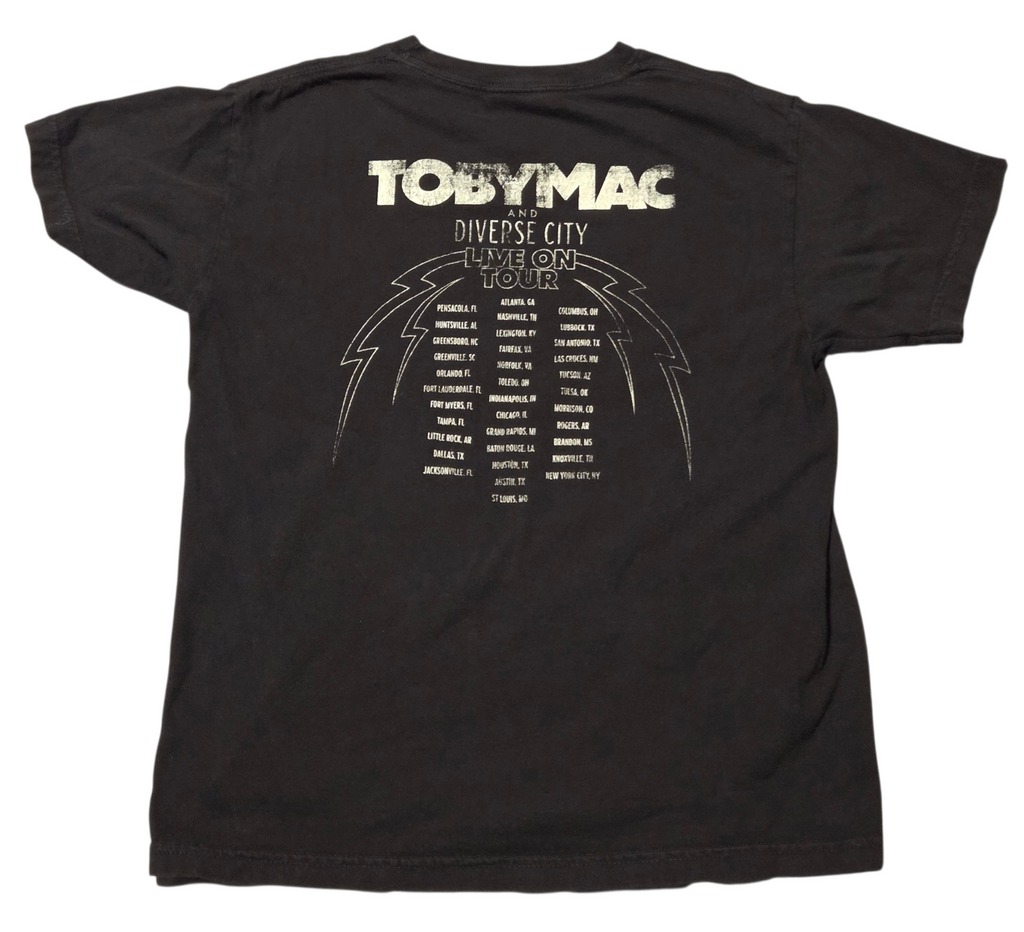 TobyMac And Diverse City Live on Tour Concert T-Shirt Black Youth Size Large image 2