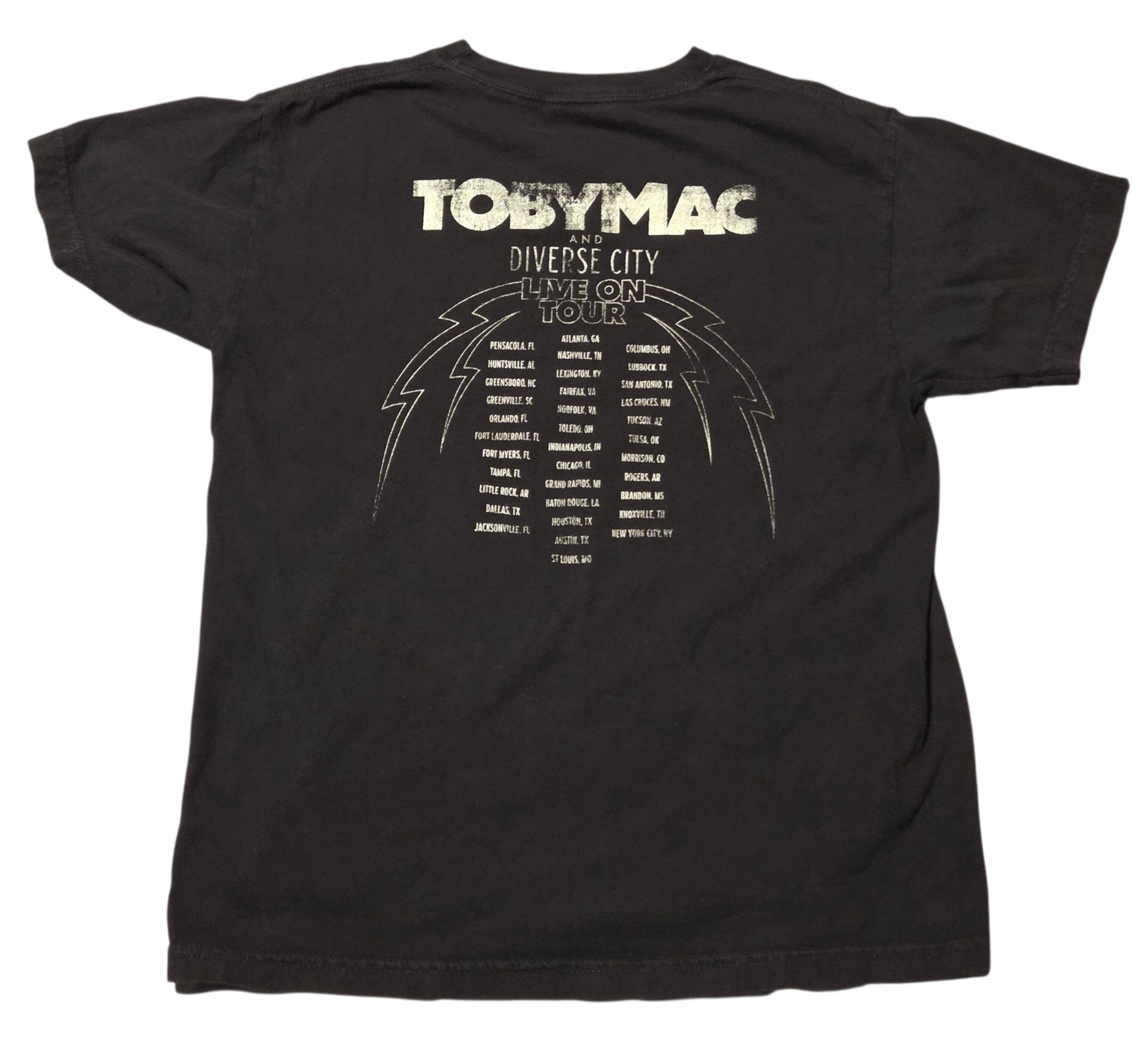 TobyMac And Diverse City Live on Tour Concert T-Shirt Black Youth Size Large image 2