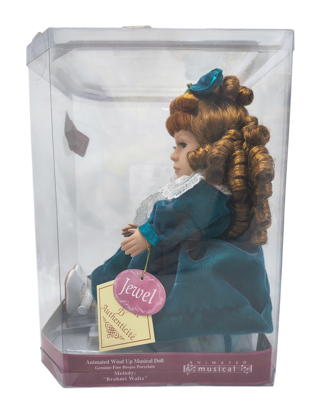 K-Mart Exclusive Gift Gallery Jewel Porcelain Wind Up Animated Musical Doll image 4
