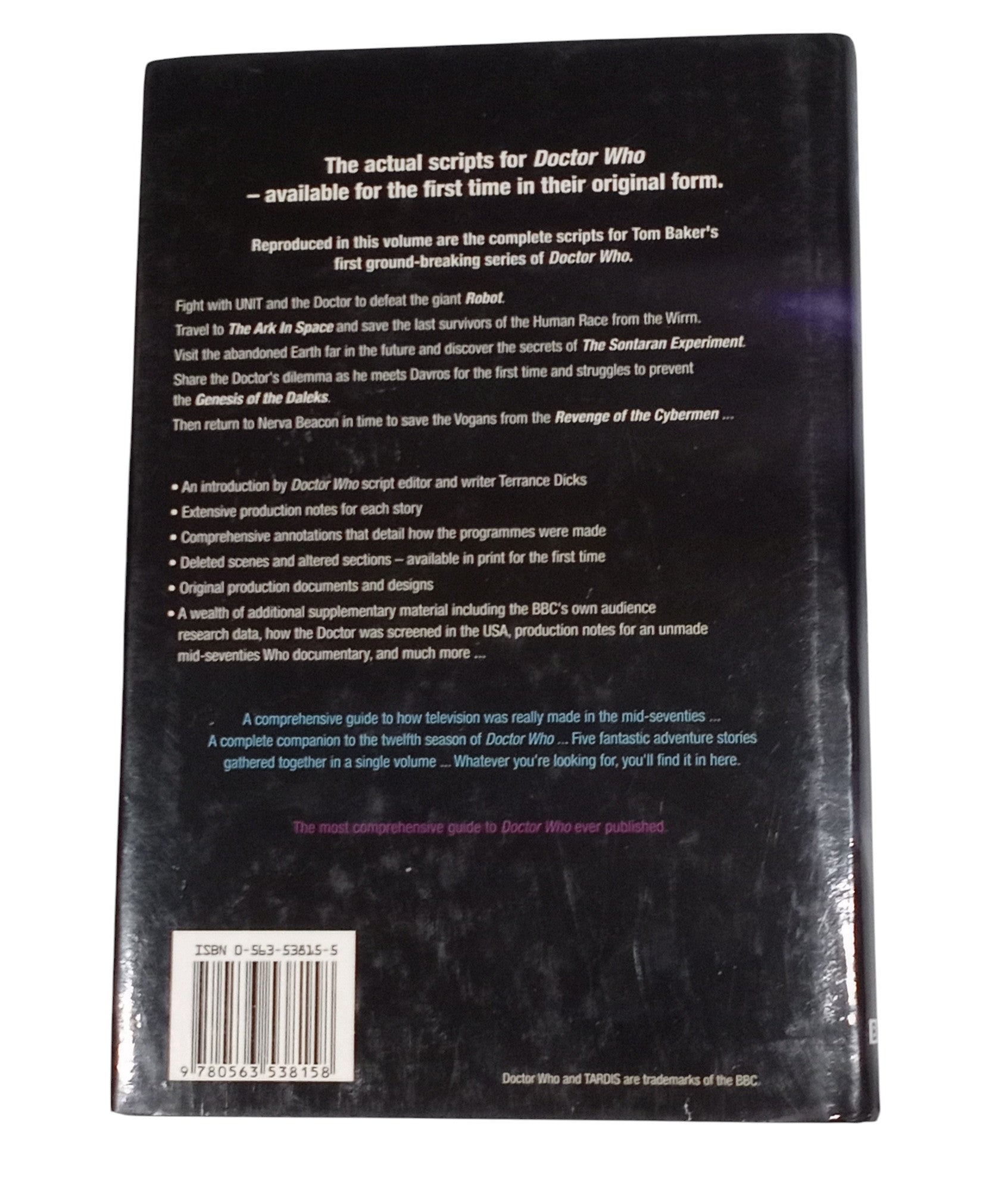 Doctor Who BBC Hardcover Book The Scripts 1974/75 Tom Bakers First Season image 2