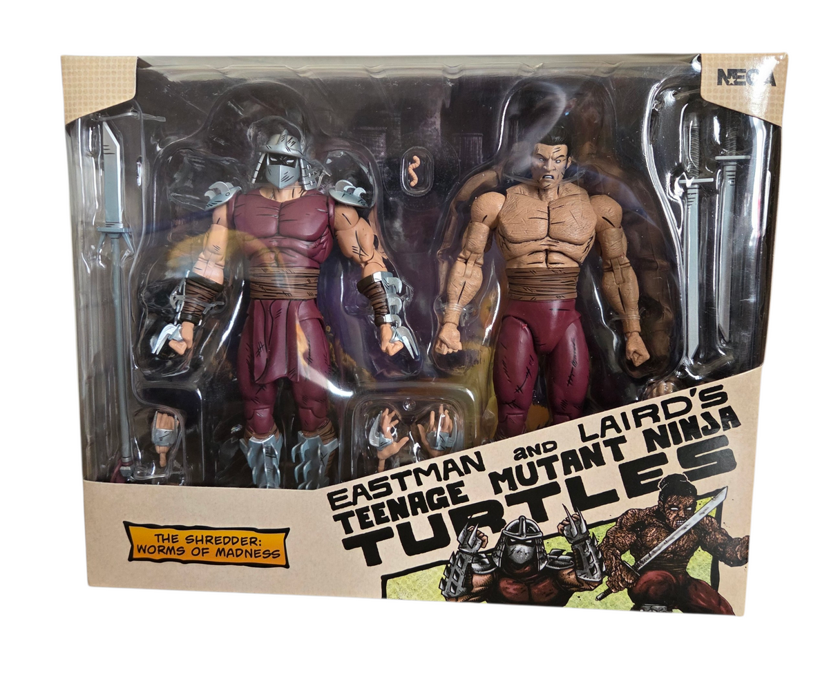 NECA Eastman & Lairds TMNT Shredder Worms Of Madness 2 Pack Action Figures