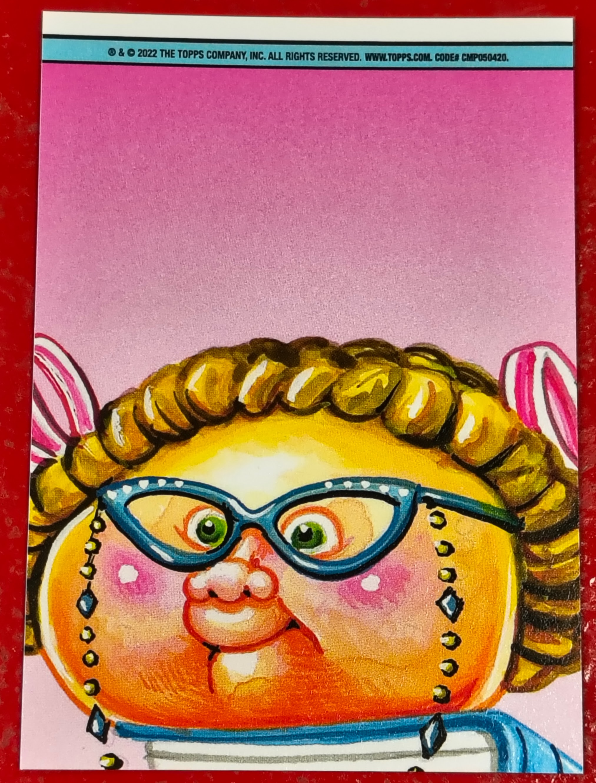 2022 Garbage Pail Kids Purple Pryor Book Worms 34b Green Parallel image 2