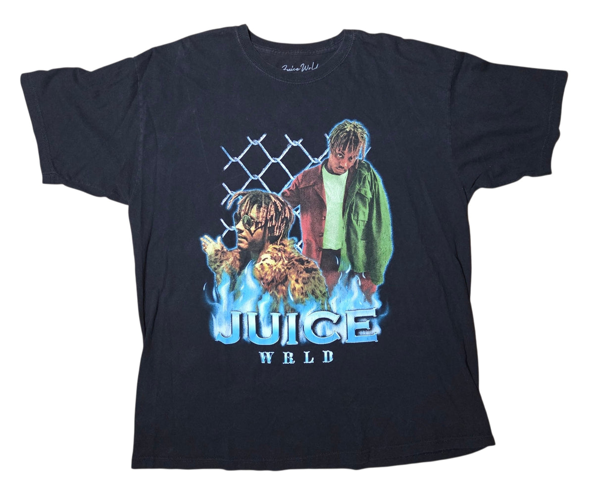 Juice WRLD Shirt Streetwear Hip Hop Rap Black Graphic Tee T-Shirt XL
