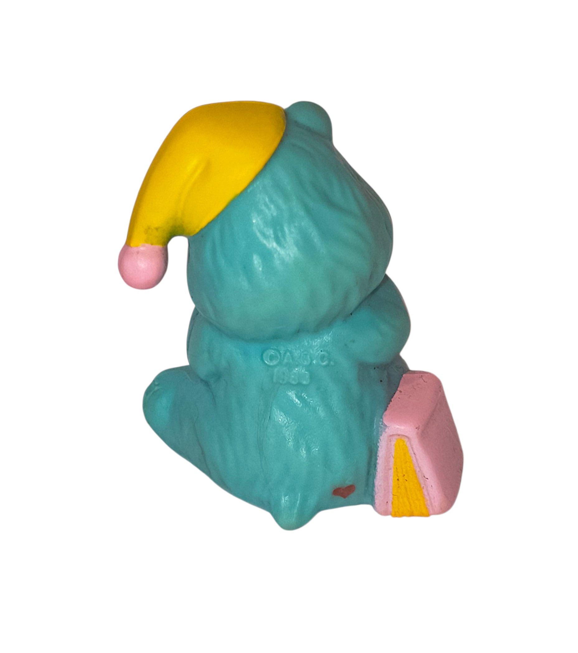 1983 AGC Care Bear Sleepy Bedtime Bear w/ Story Book PVC Figurine image 2