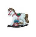 Vintage Hand Painted Christmas Rocking Horse Pin Brooch - DT