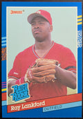1991 Donruss Ray Lankford Cardinals Rated Rookie Error No. After Inc