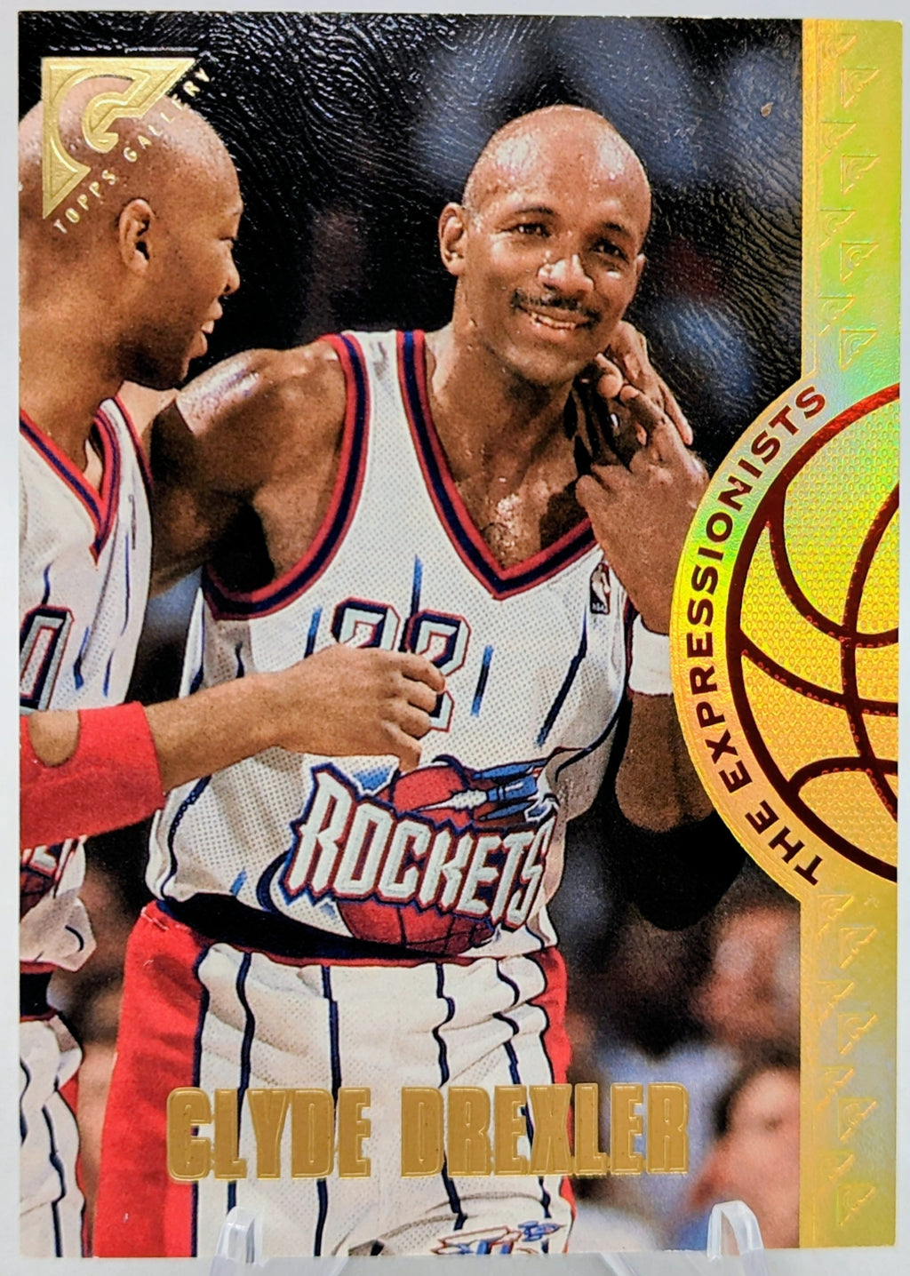 1996 Topps Gallery Clyde Drexler Rockets #ex14 The Expressionists Insert