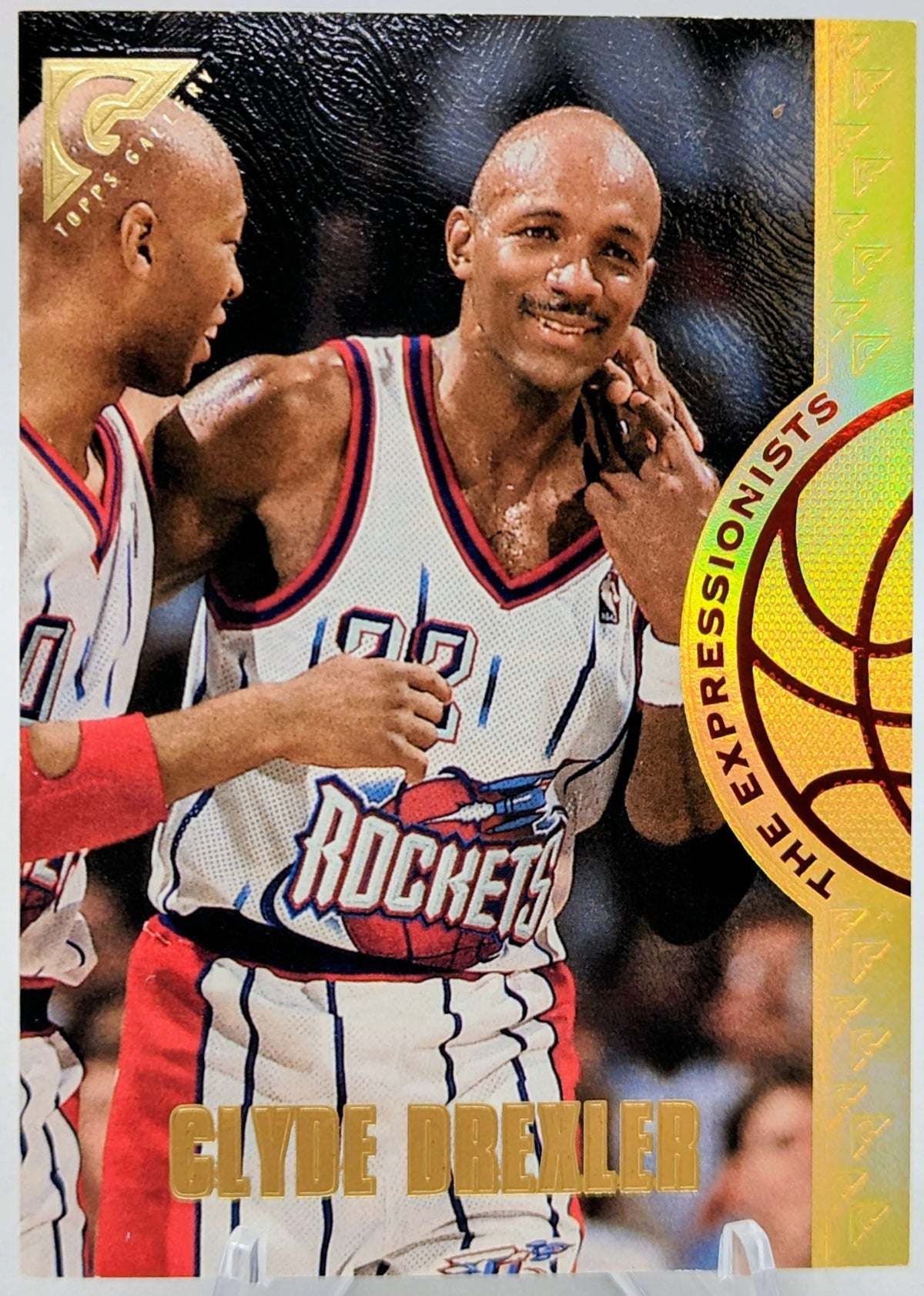 1996 Topps Gallery Clyde Drexler Rockets #ex14 The Expressionists Insert