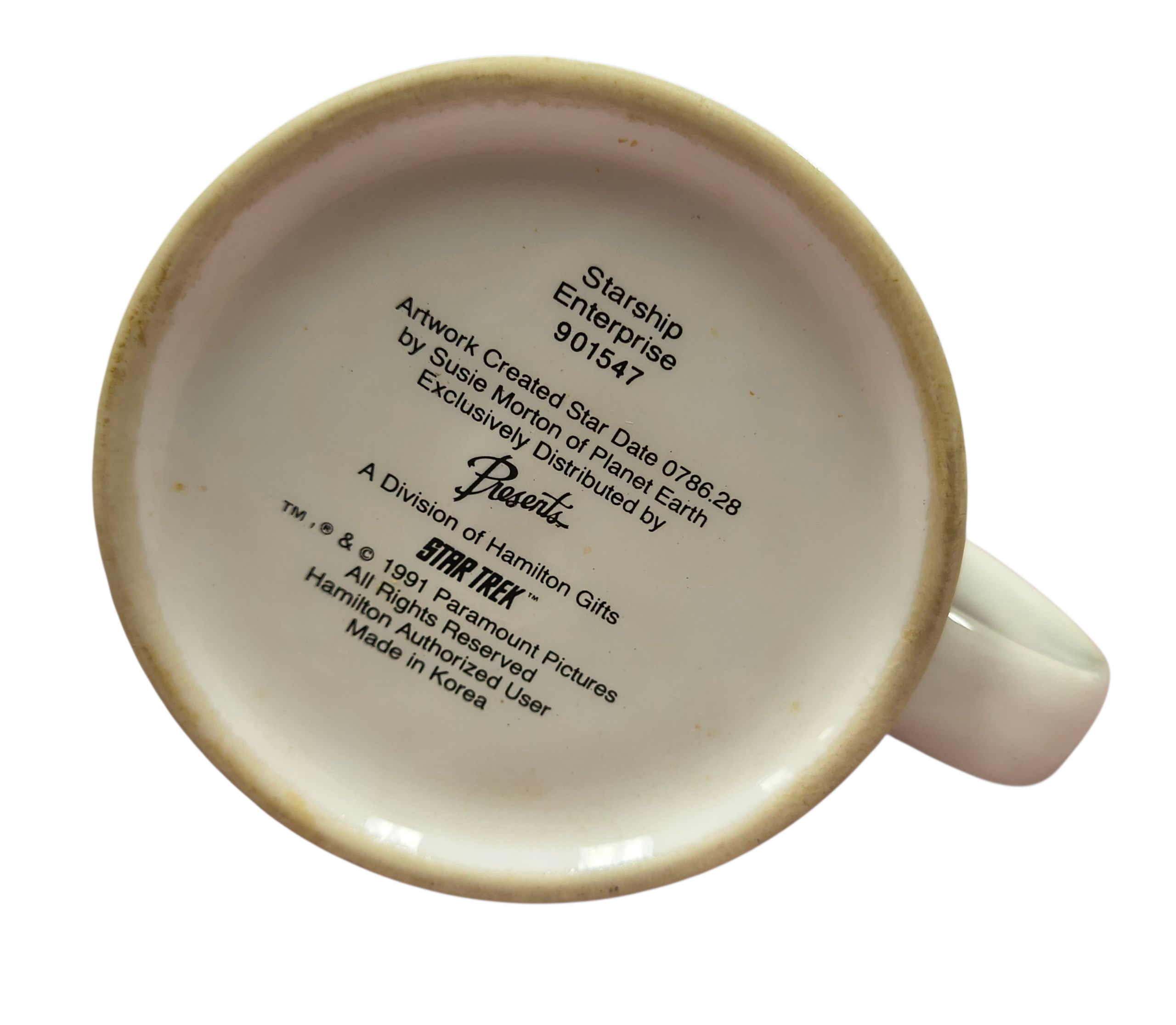 1991 Hamilton Paramount Star Trek U.S.S. Enterprise Mug Coffee Cup 901547 image 3