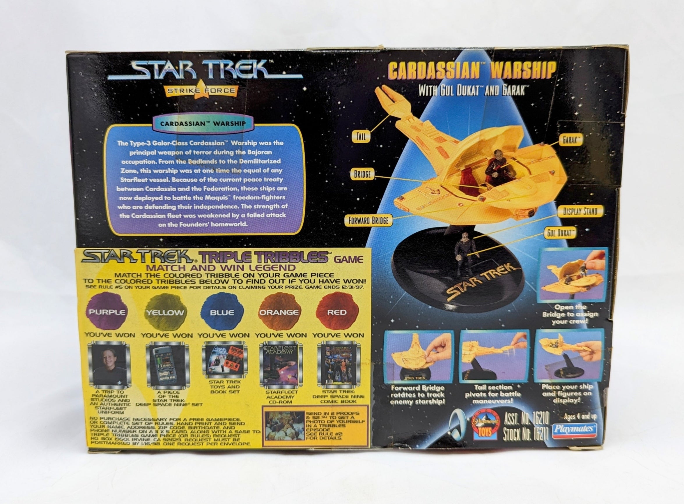1997 Star Trek Strike Force Cardassian Warship Gul Dukat & Garak image 2