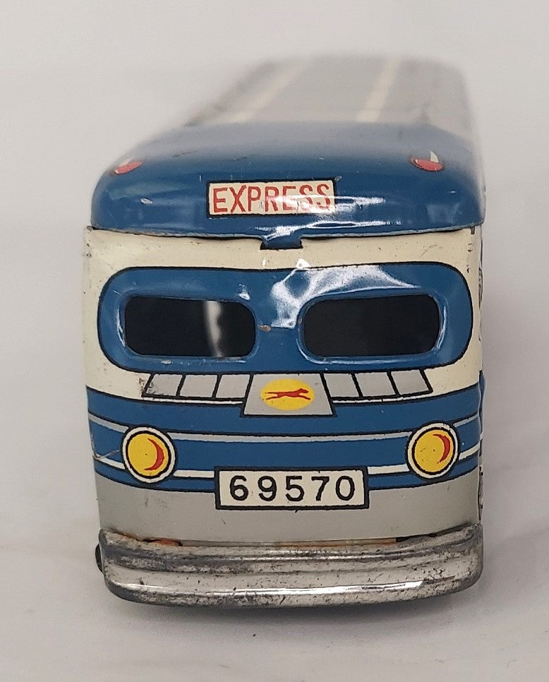 1950s Greyhound Scenicruiser Tin Litho Friction Bus #69570 image 3