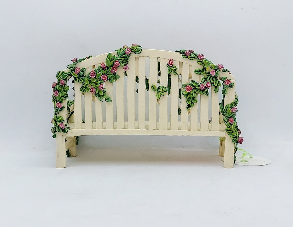 1999 Department 56 Snowbunnies Garden Park Bench Figurine 56.26328 image 2