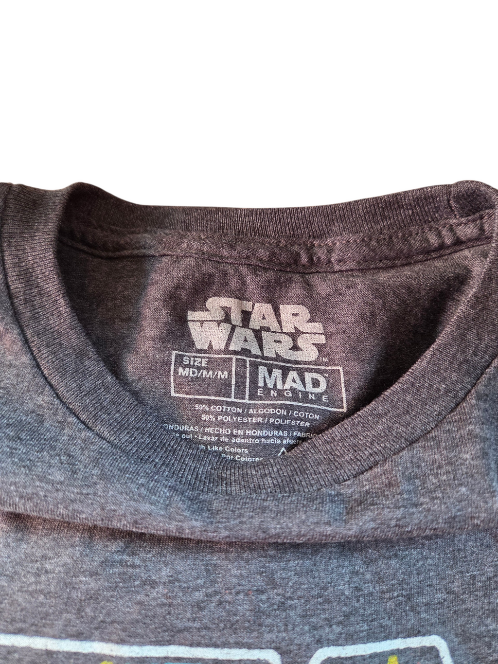 Mad Engine Star Wars In A Galaxy Far Far Away Character Letters Medium T-Shirt image 3