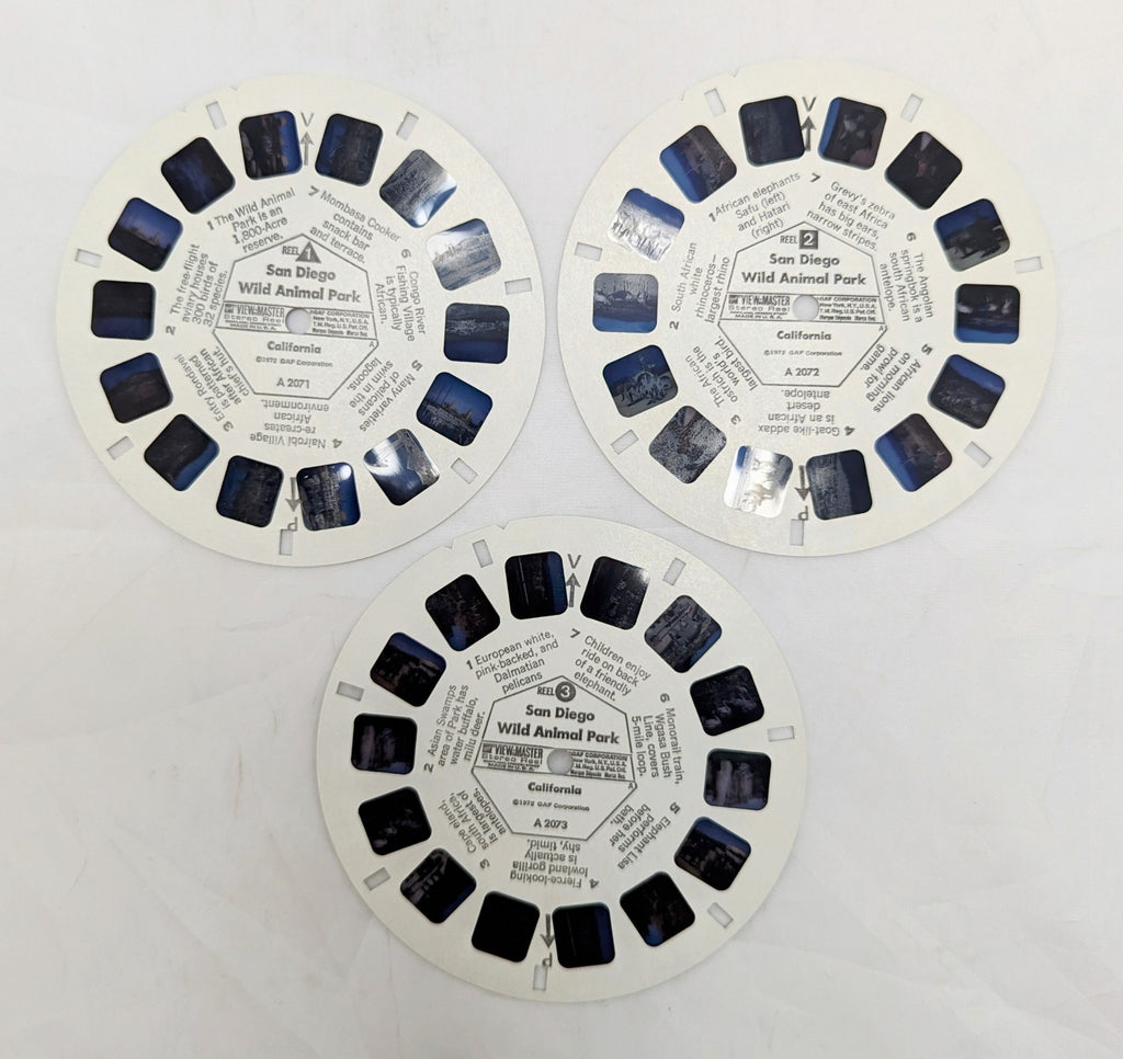 1972 View-Master San Diego Wild Animal Park 3 Reel Pack image 2