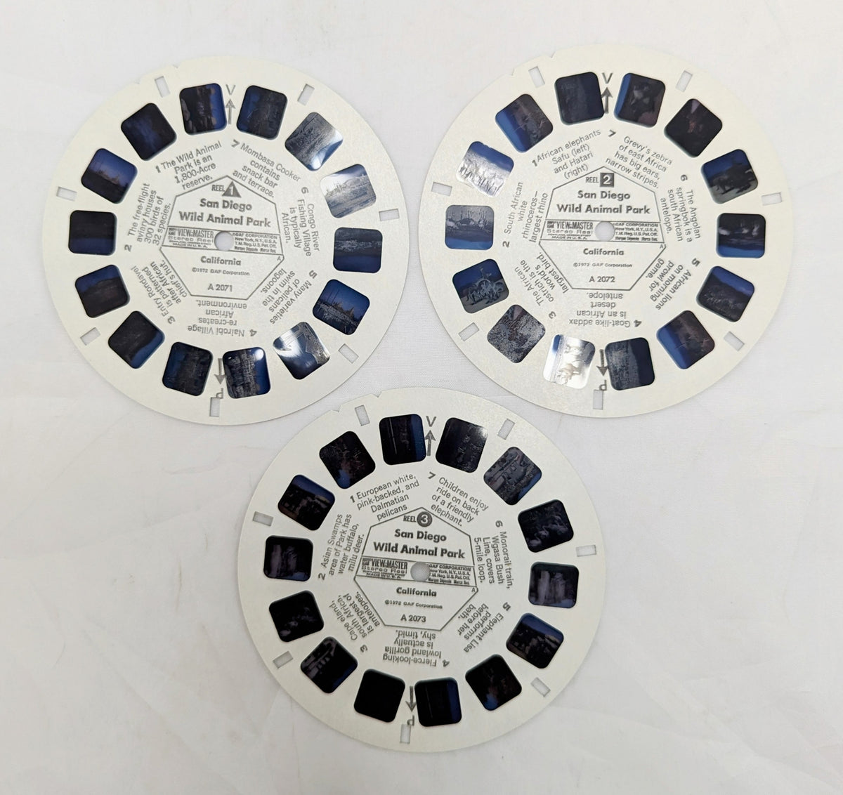 1972 View-Master San Diego Wild Animal Park 3 Reel Pack image 2
