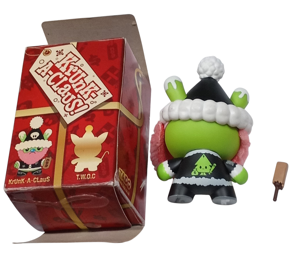 2009 Kidrobot Dunny Special Edition Krunk-a-Clause by Tado 3" Vinyl Figure - DT image 3