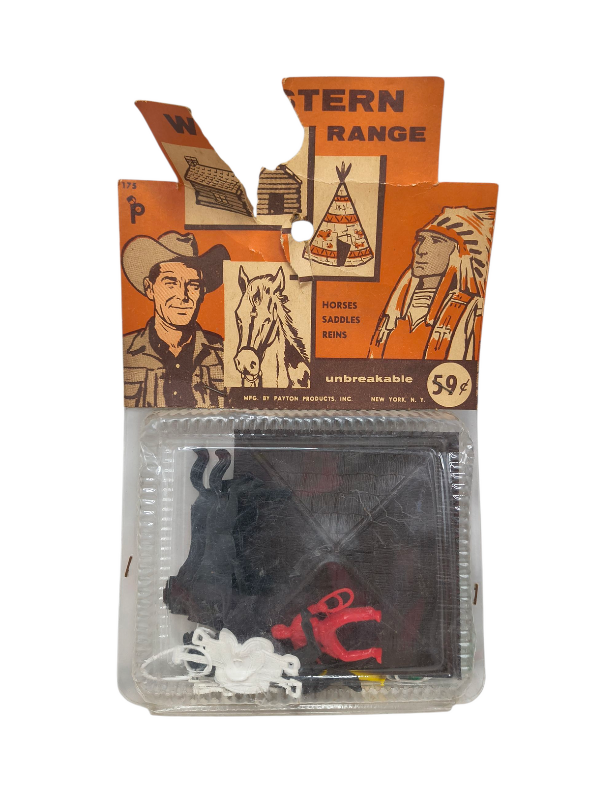 Vintage Payton Products Western Range Cowboys Indians Playset