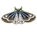 Black Pink Brown Lunar Pattern Moth Enamel Pin