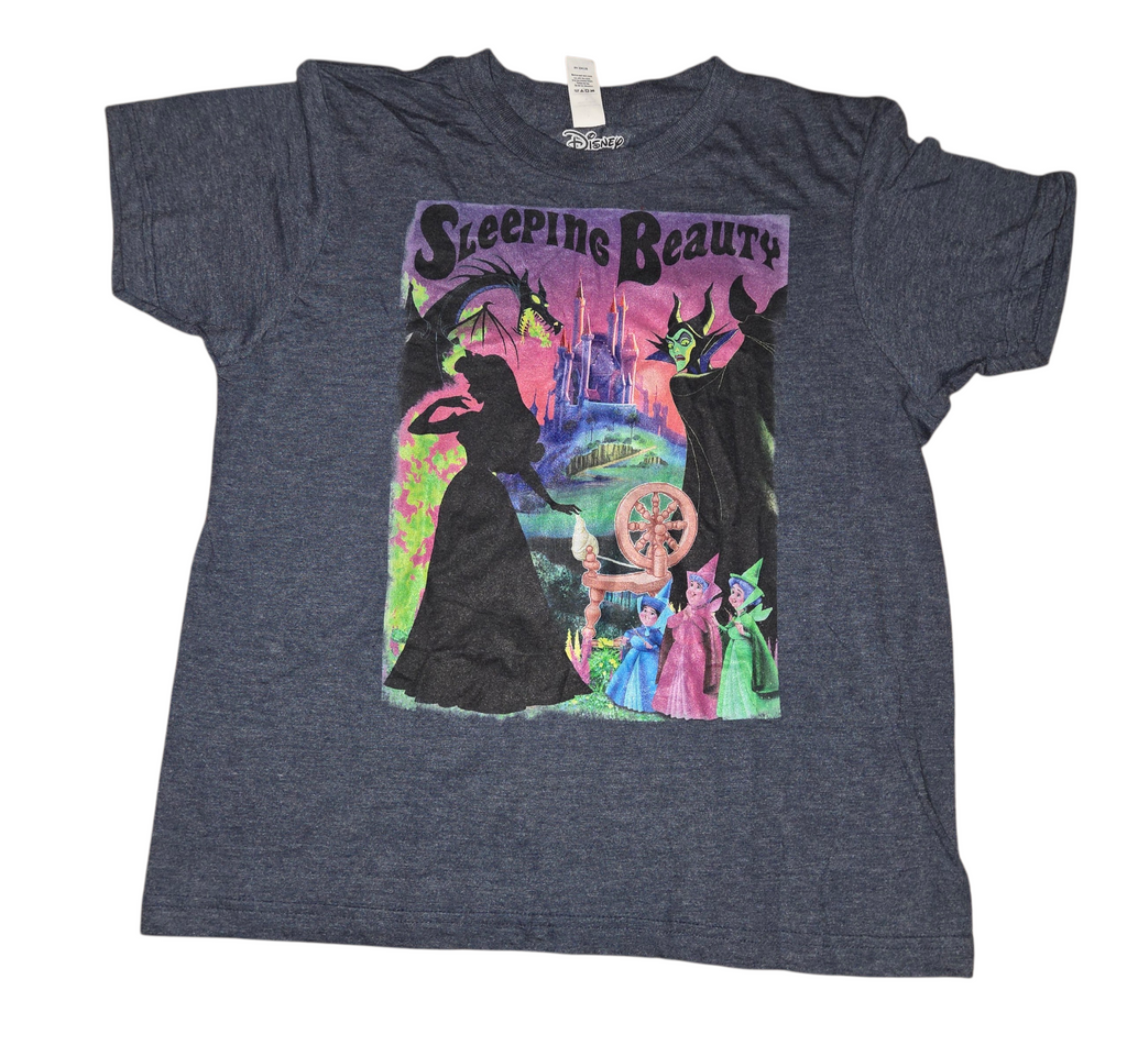 Tultex Disney's Sleeping Beauty Aurora Maleficent Poster Graphic T-Shirt Medium