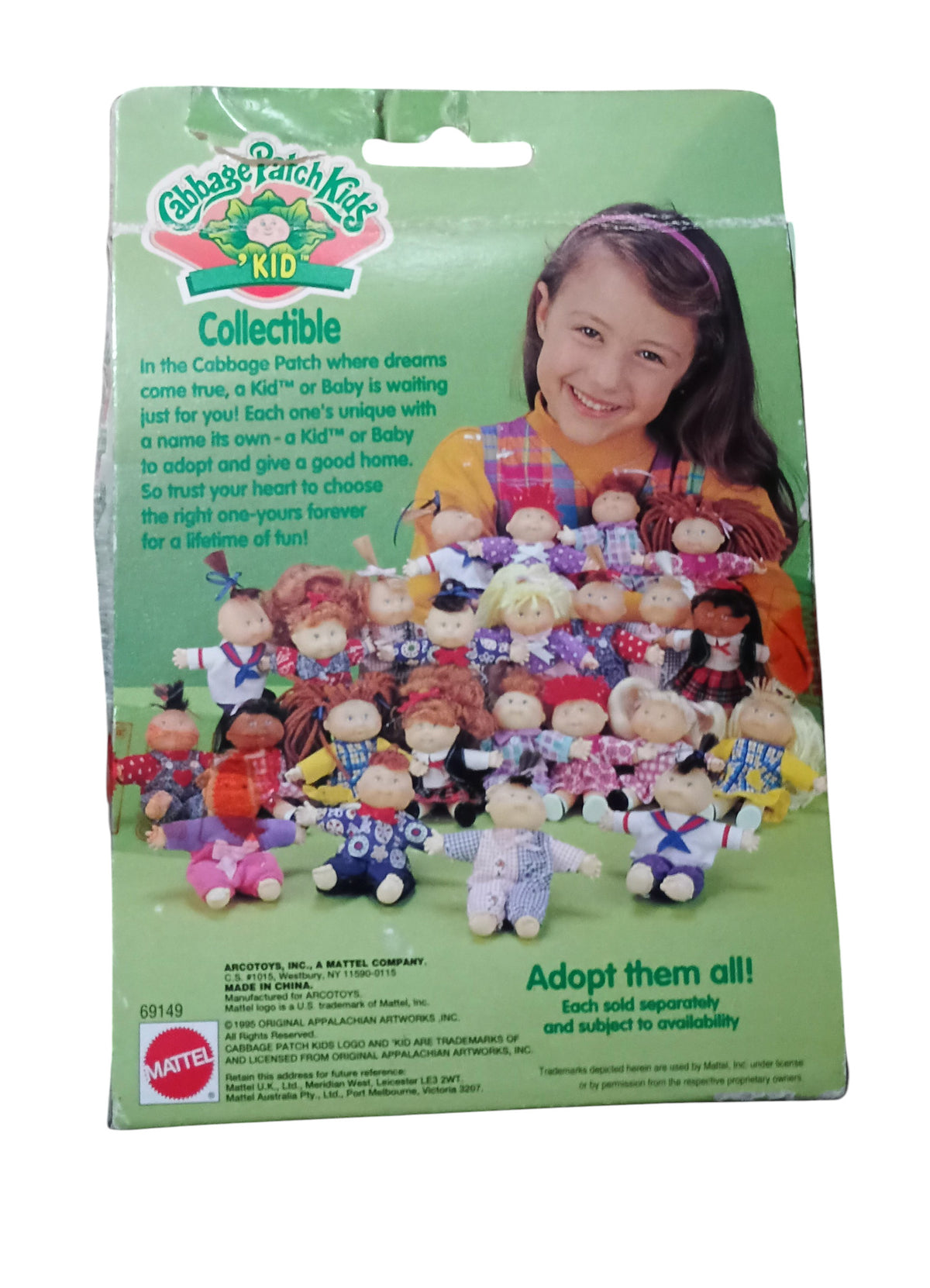 1995 Mattel Cabbage Patch Kids Doll "Kid" Collectible Sheena Emree #69149 image 2