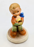 Vintage Nippon Yoko Boeki Ceramic Boy With Horn 3 Inch Figurine