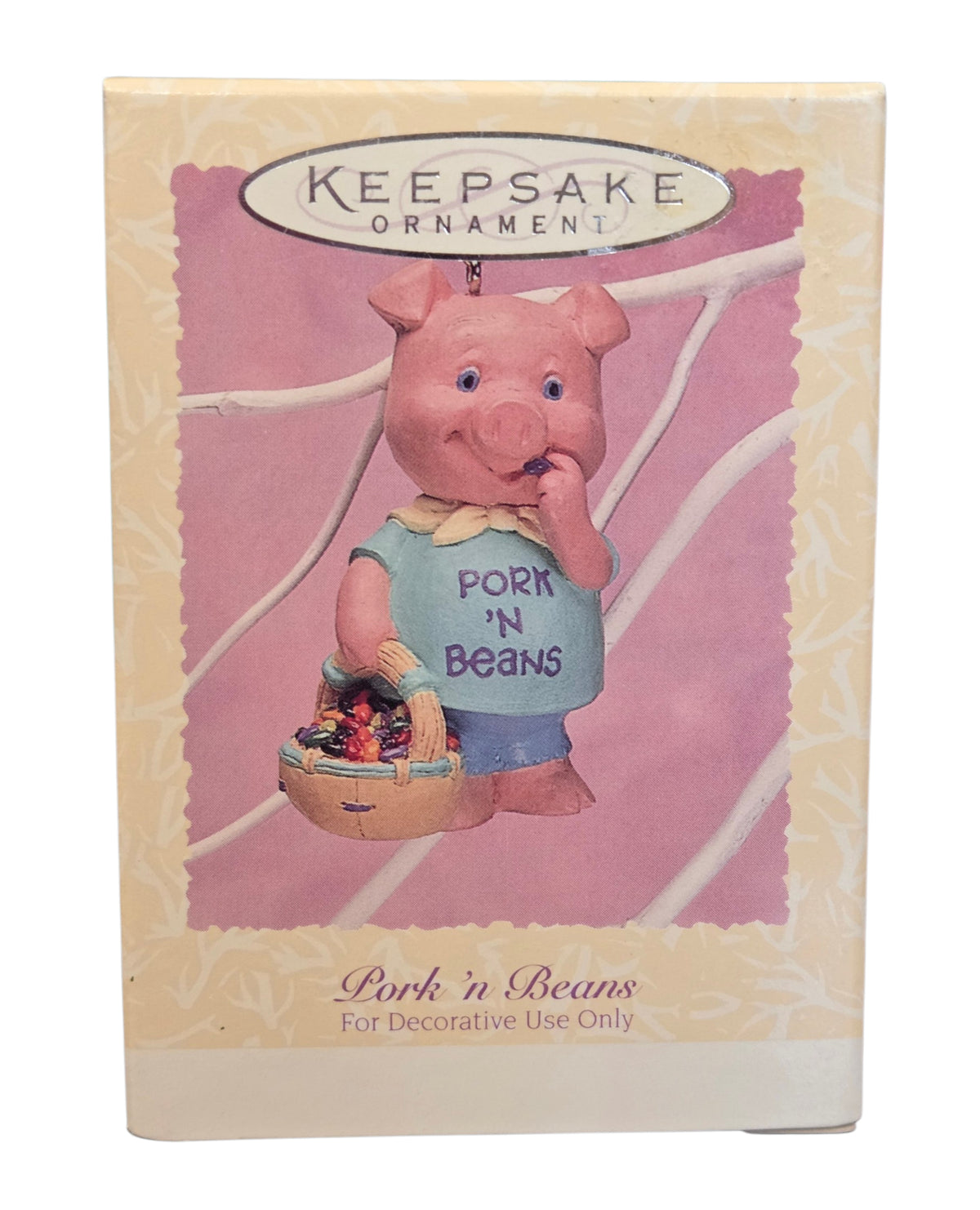 1996 Hallmark Keepsake Ornament Easter Collection Pork 'n Beans Spring Decor