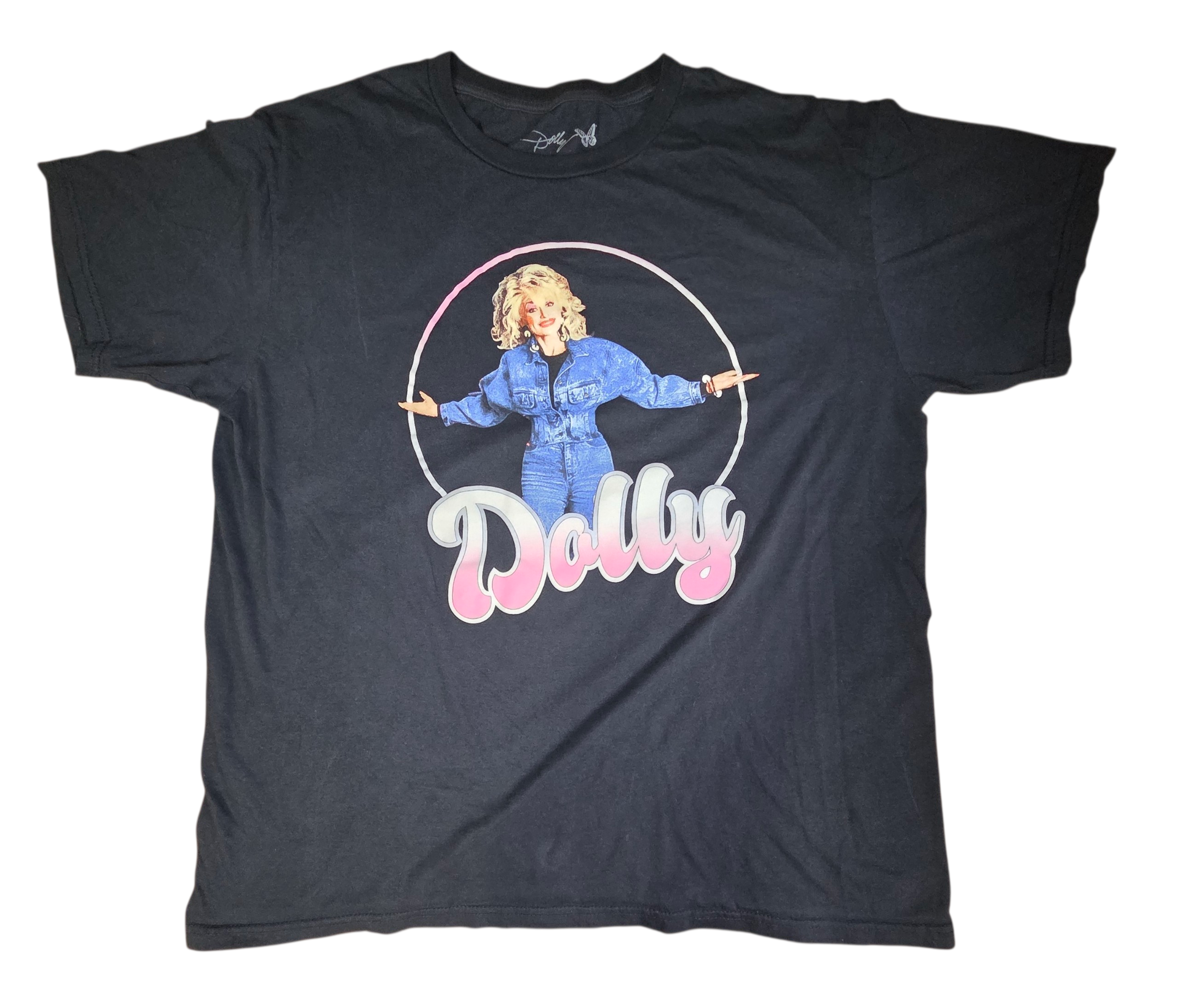 Dolly Parton Blue Jean Outfit Country Music Graphic T-Shirt Size XL