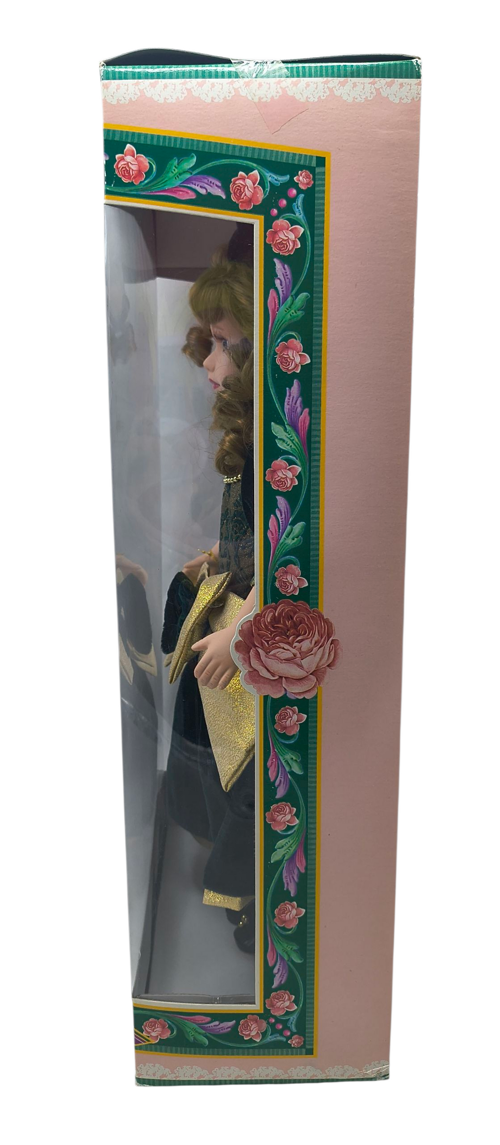1997 Brass Key Melissa Jane Victorian Rose Green Dress w/ Gold Bow 16" Doll image 3